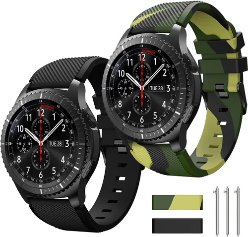 Miniatura 11 de Correa de reloj de 0.866 pulgadas compatible con Samsung Galaxy Watch 3 de 1.772 pulgadas/Galaxy Watch 1.811 pulgadas/Gear S3 Frontier/Classic