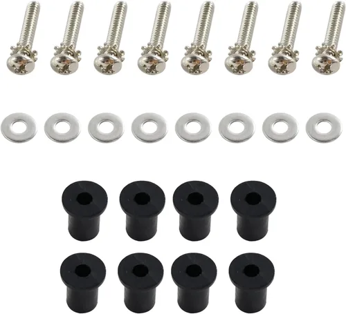 Miniatura 6 de Kit de tuercas de acero inoxidable y goma para faros delanteros para Harley Davidson