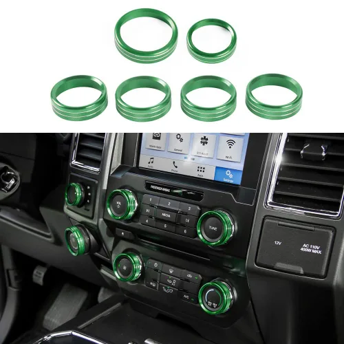 Miniatura 12 de Keptrim Para Ford F-150 de fibra de carbono ABS 2021, 2022, 2023, 2024, 2025, interruptor de aire acondicionado, 2 piezas