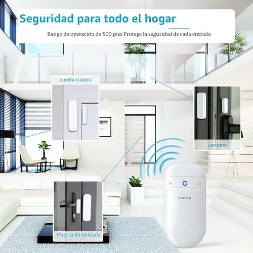Miniatura 4 de Timbre de puerta, timbre de sensor de puerta para puertas abiertas – Timbre de puerta con alcance de operación de 150 metros 52 timbres Volumen