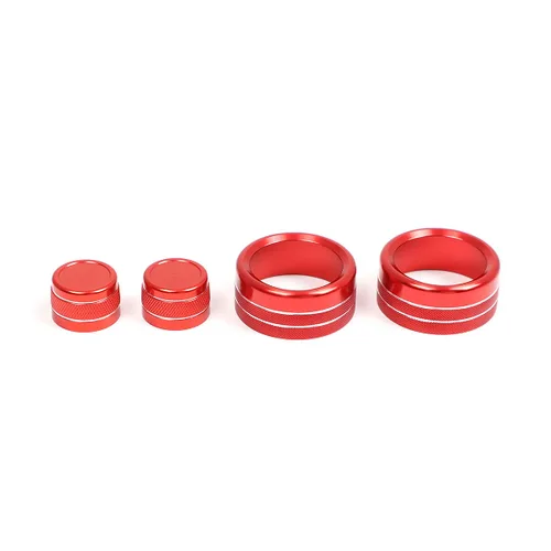 Miniatura 2 de Aleación de aluminio consola central de aire acondicionado Perillas Trim Car Accesorios para BMW Serie 3 E90 2005 2006 (rojo)