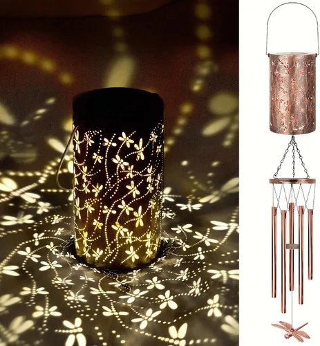 Miniatura 15 de YHmall Campanillas de viento Cardinal para exteriores, luces colgantes solares, campanillas de viento al aire libre, regalos Cardinal para mujeres