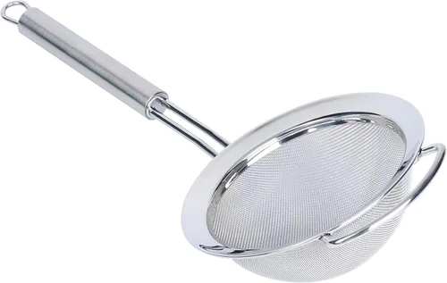 Miniatura 12 de Restaurantware Colador de malla fina de acero inoxidable de 11.5 pulgadas, tamiz estándar alemán con mango ergonómico, apto para lavavajillas
