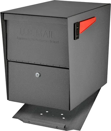 Miniatura 9 de Mail Boss 7206 Package Master - Buzón de seguridad con bloqueo en la acera, mediano, negro, placa base de montaje en superficie y poste de montaje