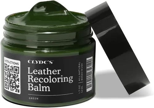 Clyde's™ Bálsamo de Recoloración | Tinte y Restaurador de Material No Tóxico para Muebles, Asientos de Coche y Más | 23 Colores (Verde Ejército,