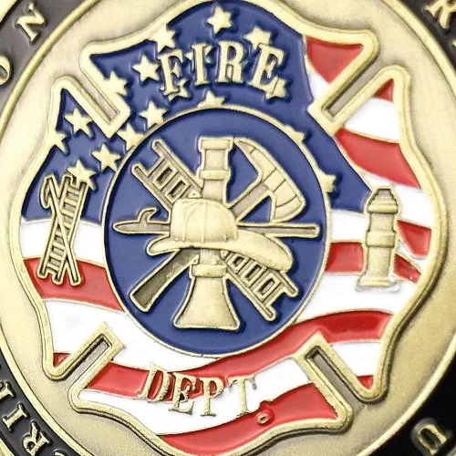 Miniatura 5 de San Florian Patrón de Bomberos con Moneda de Desafío de Oración