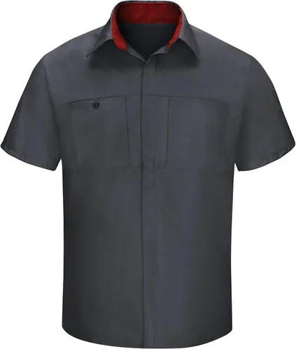 Miniatura 3 de Red Kap Men's Short Sleeve Performance Plus Shop Shirt with Oilblok Technology