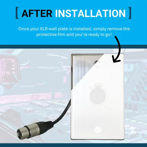 Miniatura 6 de DIYTECH Placa de pared XLR premium, sin soldadura, placa de pared de audio, para instalación de audio profesional (hembra a hembra 1 puerto)