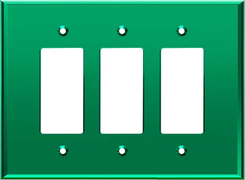 Miniatura 55 de LIDER Placa de Pared Decorativa de Acrílico Reflectante, Placa de Interruptor de Luz Espejada, Cubierta de Tomacorriente de Plexiglás, Vidrio Dorado