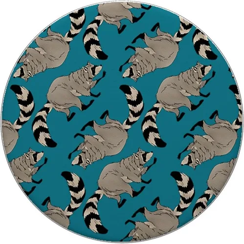 Miniatura 3 de Patrón de mapache de basura, panda, bosque, amante de los animales, mapache PopSockets estándar PopGrip