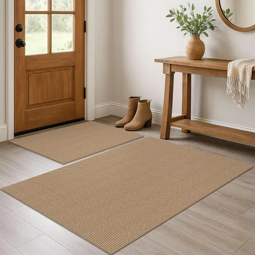 Miniatura 92 de EARTHALL Alfombra de pasillo 3x14 pies, alfombras lavables extra largas para pasillos, tejidas, antideslizante, alfombra trenzada para entrada