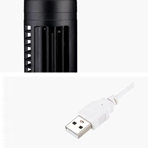 Miniatura 8 de Zetiling Ventilador de torre para dormitorio, ventilador de piso, 2 velocidades y modos de viento, mini ventilador de torre sin aspas USB