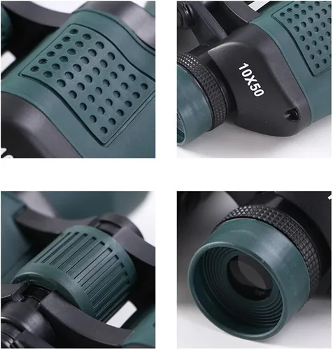 Miniatura 6 de EKsma Binoculares de 10 x 50 para adultos, potentes IPX3 impermeables transparentes BAK4 FMC lente binoculares para observación de aves, caza