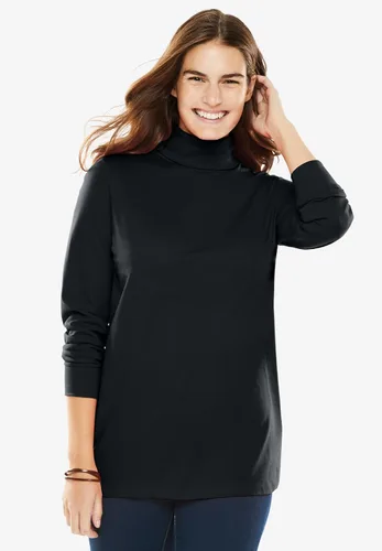 Miniatura 6 de Camisa algodón, cuello de tortuga, talla grande, Perfecta, para mujer.