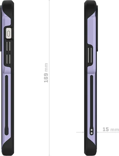 Miniatura 9 de Ghostek Atomic Slim - Funda protectora para iPhone 15 Pro Max, compatible con accesorios MagSafe, marco de metal de aluminio, funda de teléfono
