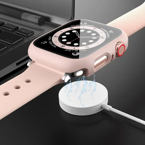 Miniatura 5 de JZK - Juego de 12 fundas con protector de pantalla de vidrio templado para Apple Watch Series 3/2/1 de 38 mm, JZK Funda protectora de PC duro