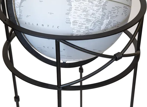 Miniatura 6 de Impresionante globo de suelo de diseño de 16 pulgadas de diámetro. Cartografía de Estados Unidos, fabricado en Estados Unidos. Soporte moderno