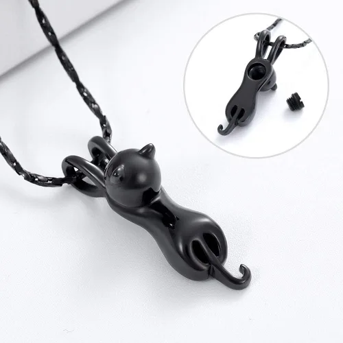 Miniatura 4 de Imrsanl Joyas de cremación para mascotas, joyería conmemorativa de cenizas, recuerdo, urna de gato, colgantes para collar de cenizas de animales