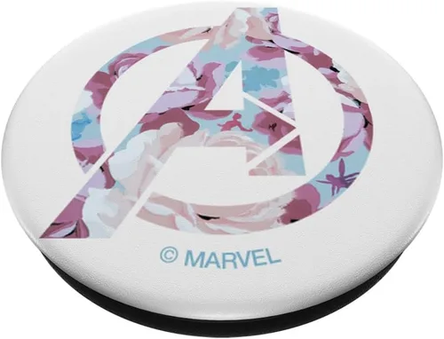 Miniatura 2 de Marvel Logotipo floral de los Vengadores con PopSockets PopGrip: agarre intercambiable para teléfonos y tabletas