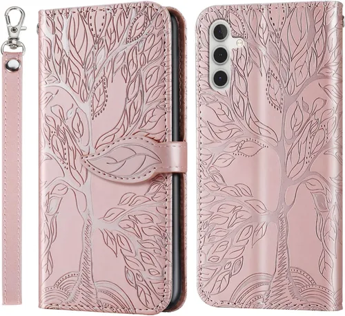 Miniatura 10 de Samsung Galaxy A03s - Funda tipo cartera con tarjetero y ranura a prueba de golpes, de piel sintética, con función atril y protección magnética