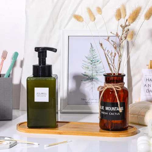 Miniatura 4 de Chengu 3 bandejas de bambú para baño, bandeja pequeña de madera para servir para baño, mostrador de alimentos, aperitivos, té, postre, cocina