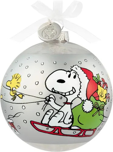 Miniatura 8 de Adornos de Navidad Hallmark Keepsake 2023, Snoopy del grupo de Peanuts, adorno de vidrio, juego de 6, regalos para fanáticos de Peanuts
