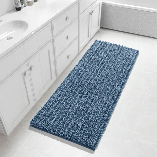 Miniatura 44 de Yimobra Alfombras de Baño Antideslizantes Lavables - Alfombra de Baño de Chenilla Ultra Suave Absorbente, Alfombra Peluda de Secado Rápido para Negro
