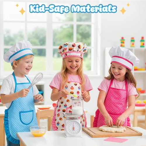 Miniatura 3 de LovesTown Juegos de Cocina y Horneado para Niños, 32 Piezas Accesorios de Cocina de Juguete Juguetes de Juego de Simulación para Cumpleaños de Niños