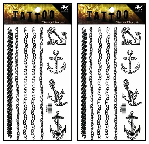 Miniatura 10 de Tatuajes 2 hojas de luna sol estrellas sobre amarillo azul impermeable tatuaje falso temporal pegatinas arte corporal extraíble para hombres mujeres