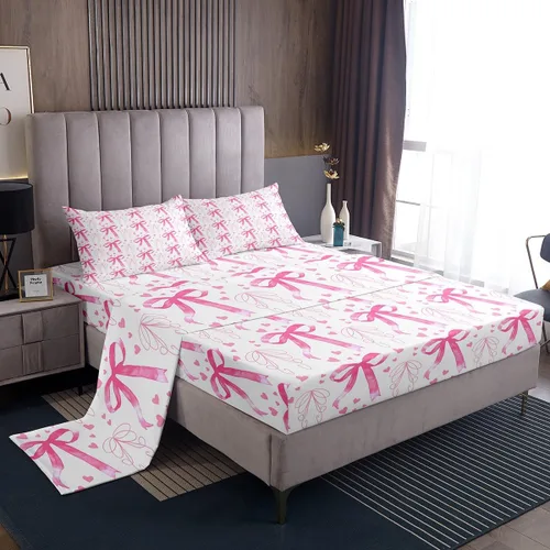 Miniatura 33 de Manfei Juego de sábanas de acuarela floral tamaño individual, juego de ropa de cama con flores botánicas, juego de sábanas de dibujos animados