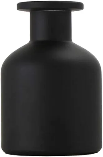 Difusor de vidrio vacío negro de 5.1 fl oz / 5 oz (5.1 fl oz) / 5 onzas, repuesto de repuesto para dispensadores de aroma, vaso, recipiente de