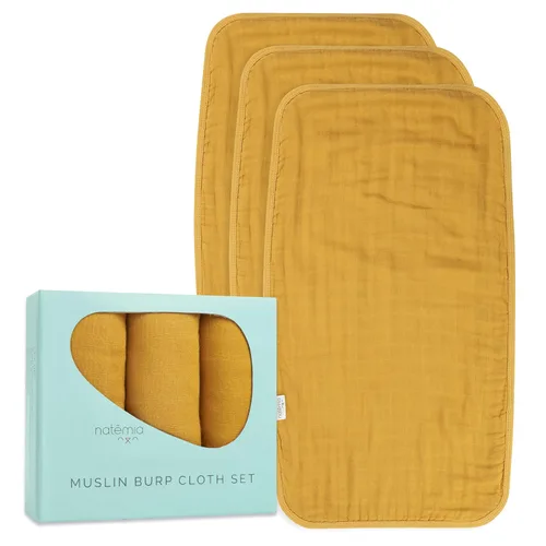 Miniatura 13 de Natemia Paños de muselina ultra suaves para eructos, grandes, súper absorbentes, para recién nacidos, lavables a máquina para babas y desordenes