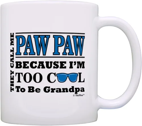 Miniatura 10 de ThisWear Regalo del Día del Padre para Pop-Pop Too Cool to Be a Grandpa Gafas de sol Regalo 11oz Taza de café de cerámica con asa 11oz - Pop-Pop