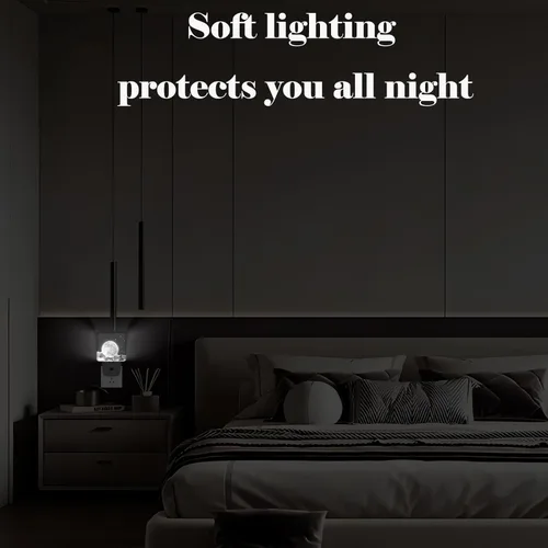 Miniatura 7 de Luz nocturna de luna en nube, luces nocturnas enchufables con sensor automático, lámpara de noche del atardecer al amanecer, decoración del hogar