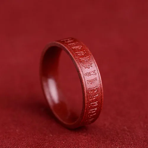 Miniatura 8 de HETICA Anillo de cinabrio de Feng Shui, amuleto de Lucky Wealth Buddhis para hombres y mujeres, anillo de la suerte FengShui, amuleto de dinero