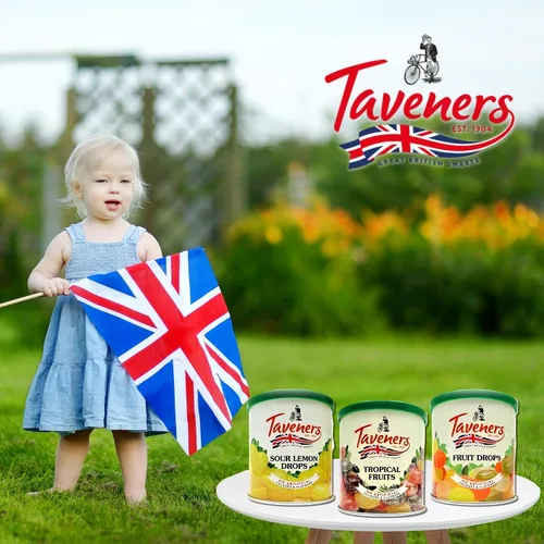Miniatura 7 de Taveners - Gotas de frutas tropicales, surtido de dulces dulces, dulces duros de frutas tropicales en lata, dulces británicos, dulces tradicionales