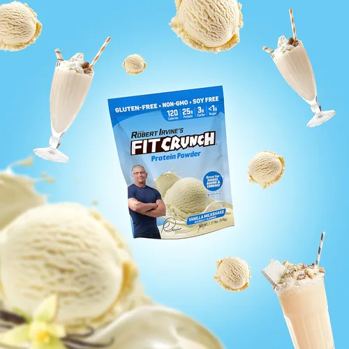 Miniatura 5 de Fitcrunch Mezcla triple de proteínas Diseñado por Robert Irvine Con tecnología Mixability, libre de gluten, soya y sin OMG, Vainilla, 1