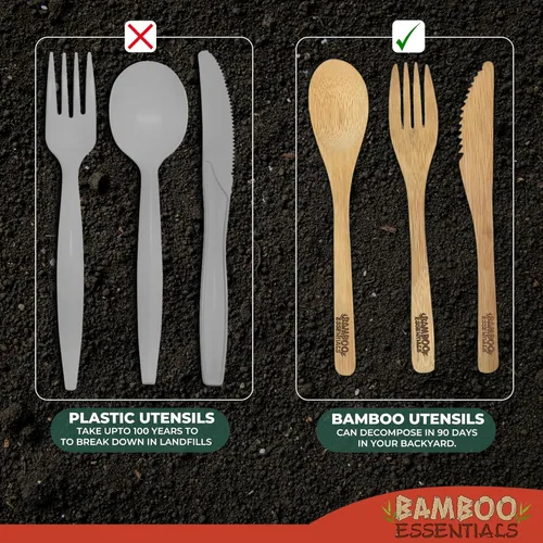 Miniatura 7 de Utensilios de viaje con estuche, tenedor, cuchillo, cuchara, palillos, pajilla, cepillo de limpieza para pajilla, bolsa de viaje y mosquetón, Negro