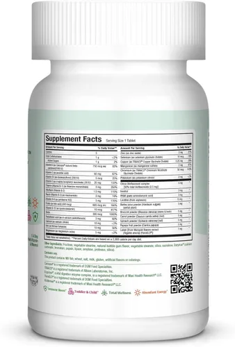Miniatura 2 de Maxi Health KiddieVite masticable - Multivitaminas y minerales - Sabor a goma de mascar - 90 masticables - Kosher