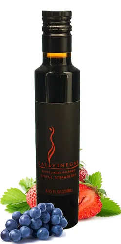 Miniatura 8 de Calivirgin Vinagre balsámico tradicional con sabor a naranja sanguina, grueso, aterciopelado, auténtico vinagre balsámico italiano, vinagre gourmet