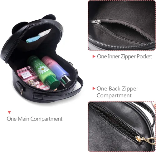 Miniatura 4 de Finex Mini bolso de viaje con diseño de lunares de Minnie Mouse NegroRojo Bolsa Redonda Viajar
