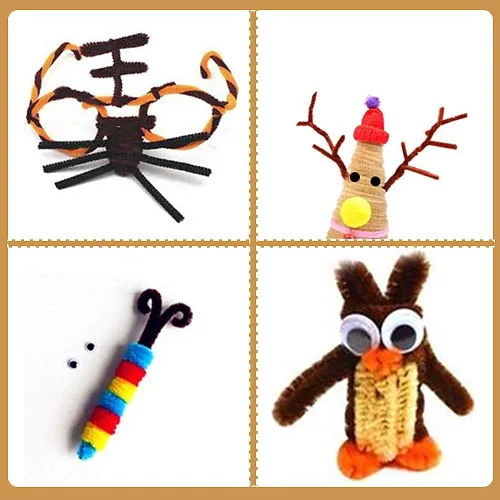 Miniatura 7 de 100 piezas de tallos de chenilla marrón para limpiadores de tuberías, juego de limpiadores de tubería para manualidades y decoraciones DIY (marrón)