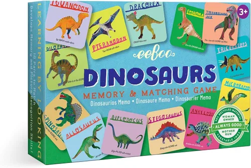 Miniatura 3 de eeBoo Juego de Memoria y Emparejamiento Pequeño de Dinosaurios, 3 años