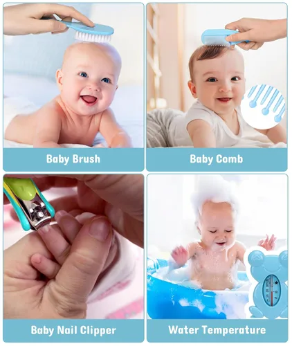 Miniatura 5 de Kit de cuidado de la salud y aseo para bebés, kit de recortador de uñas eléctrico de seguridad, kit de cuidado para recién nacidos con peine