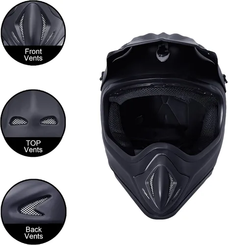 Miniatura 2 de KRN Casco todoterreno para adultos Casco ATV Aprobado por DOT- Casco de motocicleta motocross dirt bike KY-128