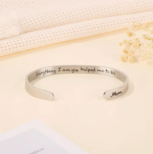 Miniatura 3 de JoycuFF Pulseras para mujer, joyería inspiradora personalizada, mantra, brazalete para amigas, regalo de aliento para ella