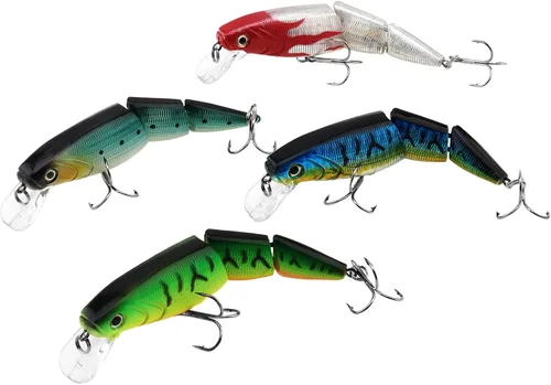 Miniatura 3 de 4 señuelos de pesca articulados, cebos de natación realistas multiarticulados, cebos duros, cebo de agua superior, cebo de hundimiento lento