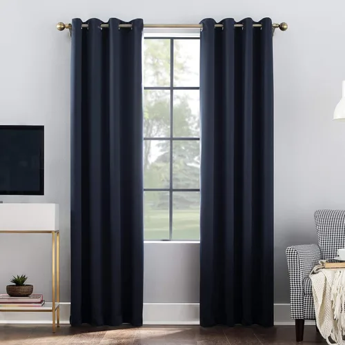 Miniatura 67 de Sun Zero Nordic - Juego de 2 paneles de cortinas con ojales de grado teatral extremo 100% opacas, 104" x 96" (2* 52" x 96"), cortinas opacas blanco