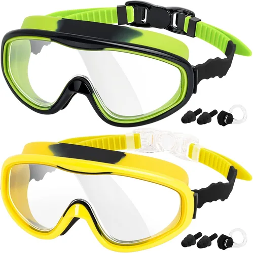 Miniatura 8 de EasYoung Paquete de 2 gafas de natación para niños, gafas de natación de visión amplia para niños de 3 a 15 años