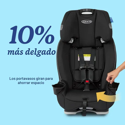 Miniatura 4 de Asiento de coche convertible 3 en 1 Graco Slimfit Diseño delgado y cómodo que ahorra espacio en su asiento trasero, Darcie